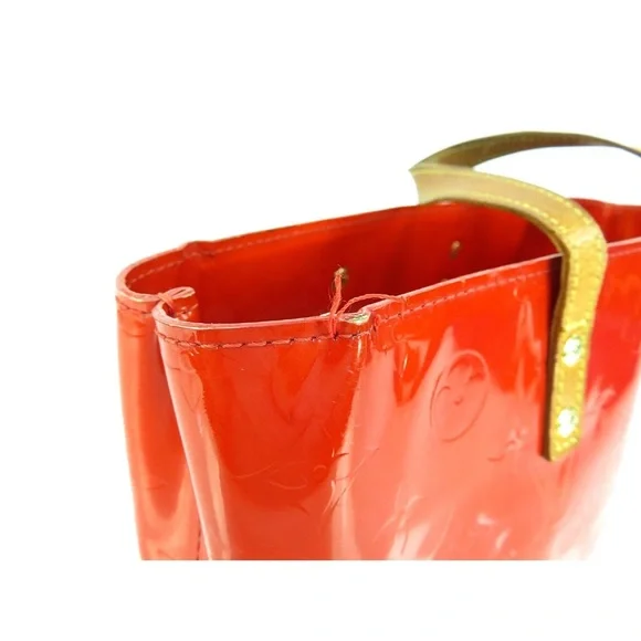 Louis Vuitton Red Patent Tote with Tan Handles - Picture 10 of 16